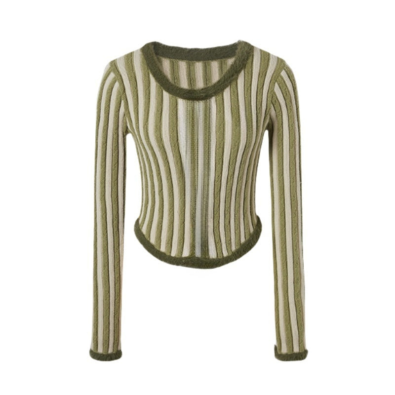 Vintage Patchwork Striped Sweater