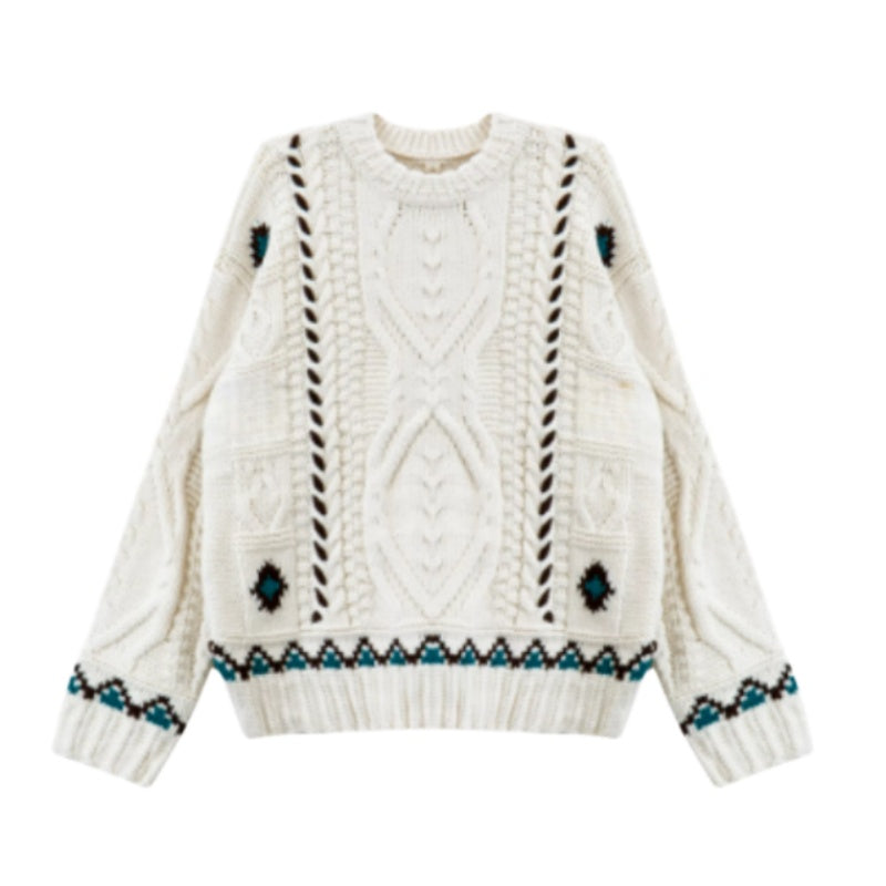 Heavy-Duty Pullover Vintage Casual Sweater